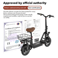 Electric scooter: iScooter i12 500W with seat