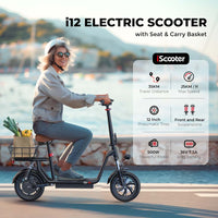 Electric scooter: iScooter i12 500W with seat