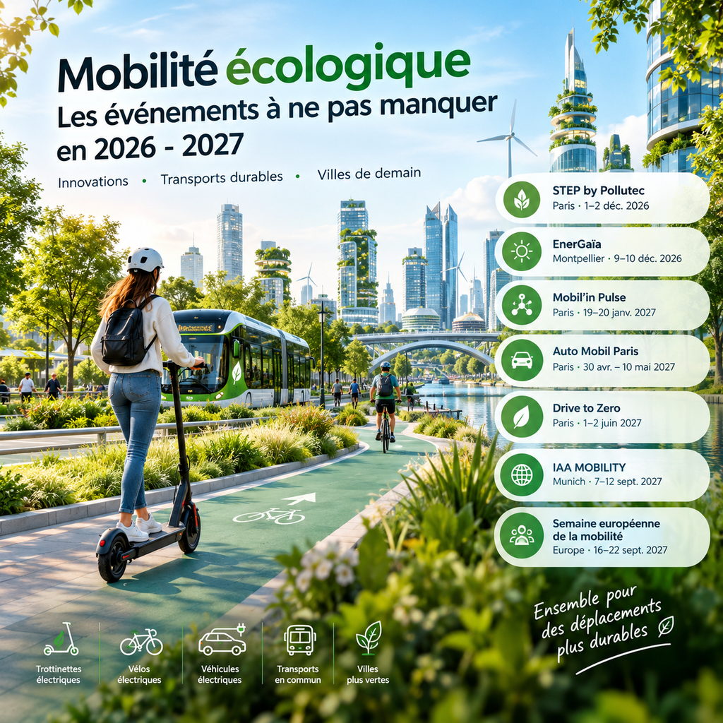 Mobilité écologique : les événements à ne pas manquer en 2026-2027