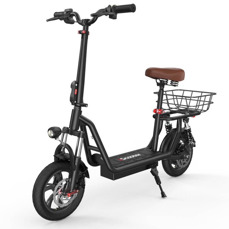 IScooter W8 Trottinette Électrique Adulte,Autonomie 45km,Trottinette Électrique Pliable Tout-Terrain Avec Pneus Antidérapants,Suspension à Ressort,Écran LCD,Application Mobile