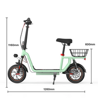 Patinete eléctrico: iScooter i12 500W con asiento